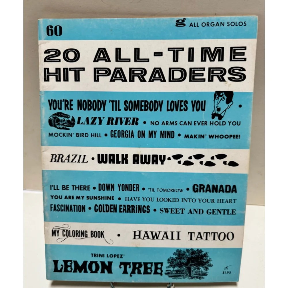 20 All-Time Hit Paraders Number 60 All Organ Solos (1965, Paperback)